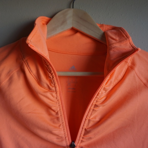 Adidas Women's Small Climalite Peach Run 1/4 Zip - Picture 6 of 8